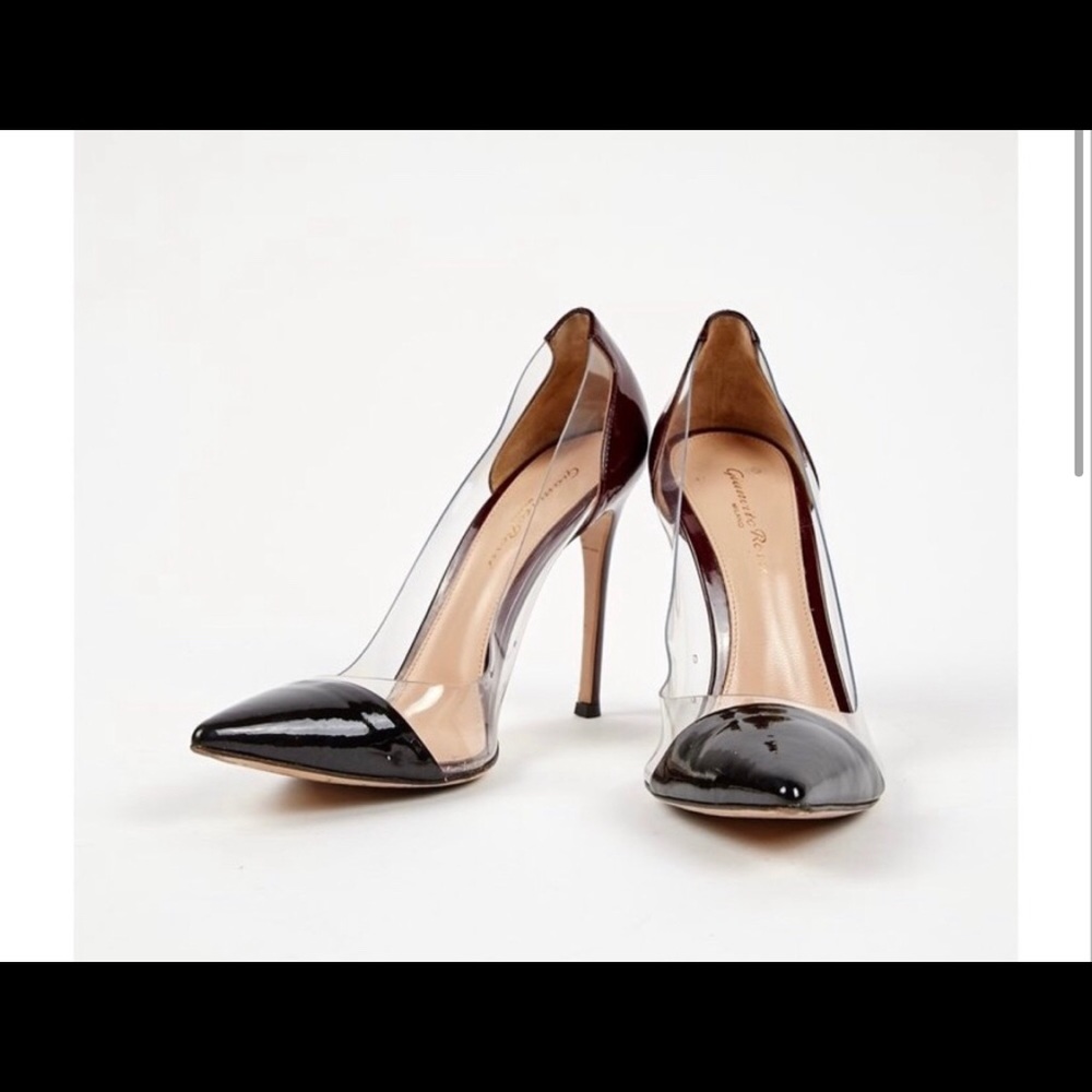 Gianvito Rossi Patent Plexi 105 Heels